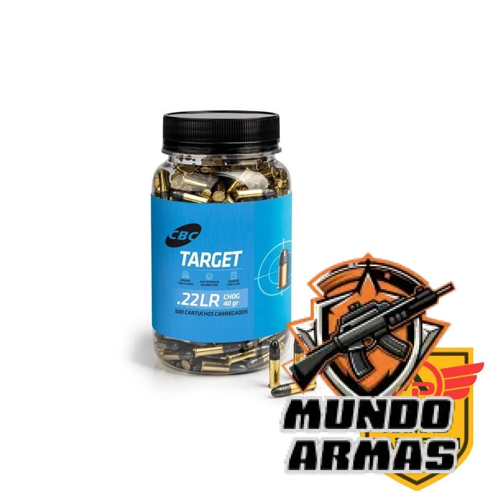 1032966_municao-cbc-22lr-target-chog-40gr-pote-500un_z1 Munição CBC Calibre .22 LR CHOG 40GR Target Pote 500un: Descrição Completa