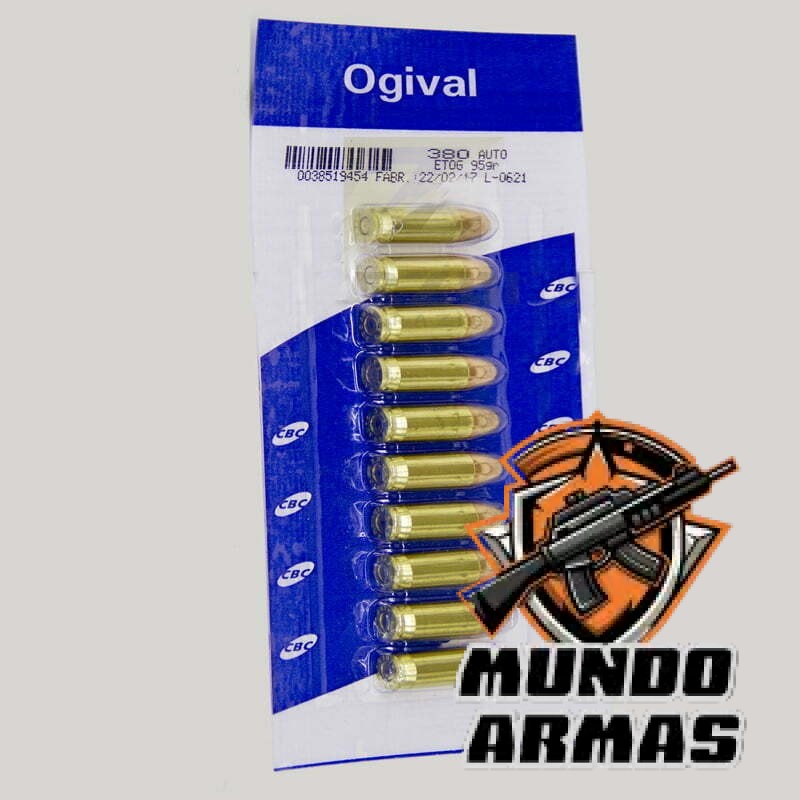 Munição CBC 380 AUTO ETOG 95GR