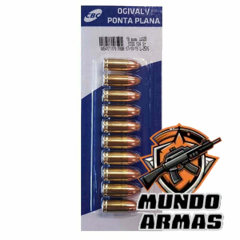 Munição CBC 9MM Luger ETOG 124GR - Precisão Superior