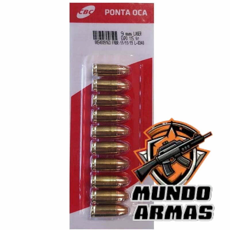 Munição CBC 9MM Luger EXPO 115GR - Precisão Garantida