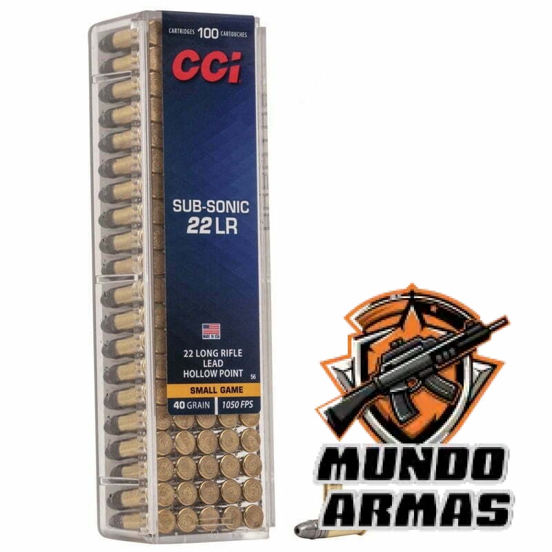 Munição CCI 22LR Subsonica HP 40GR – CX100 Munição CCI 22LR Subsonica HP 40GR – CX100