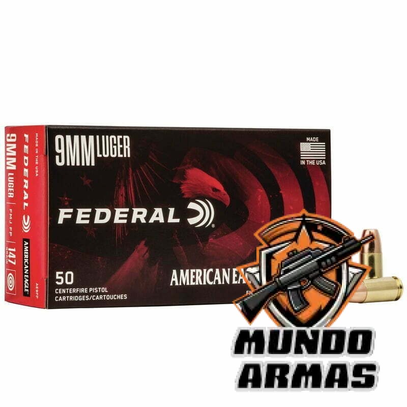 Munição Federal American Eagle 9mm Luger 147gr – Precisão
