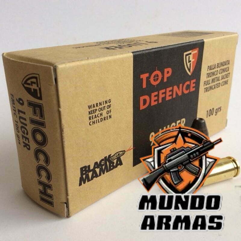 Munição Fiocchi 9mm FMJTC BLACK MAMBA 100gr – Potência Aumentada