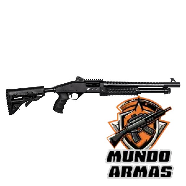 long.jpeg Espingarda CBC Pump Military 3.0 Calibre 12 com Coronha Retrátil